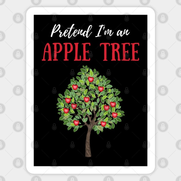 Pretend I'm an Apple Tree Cheap Simple Easy Lazy Halloween Costume Sticker by Enriched by Art